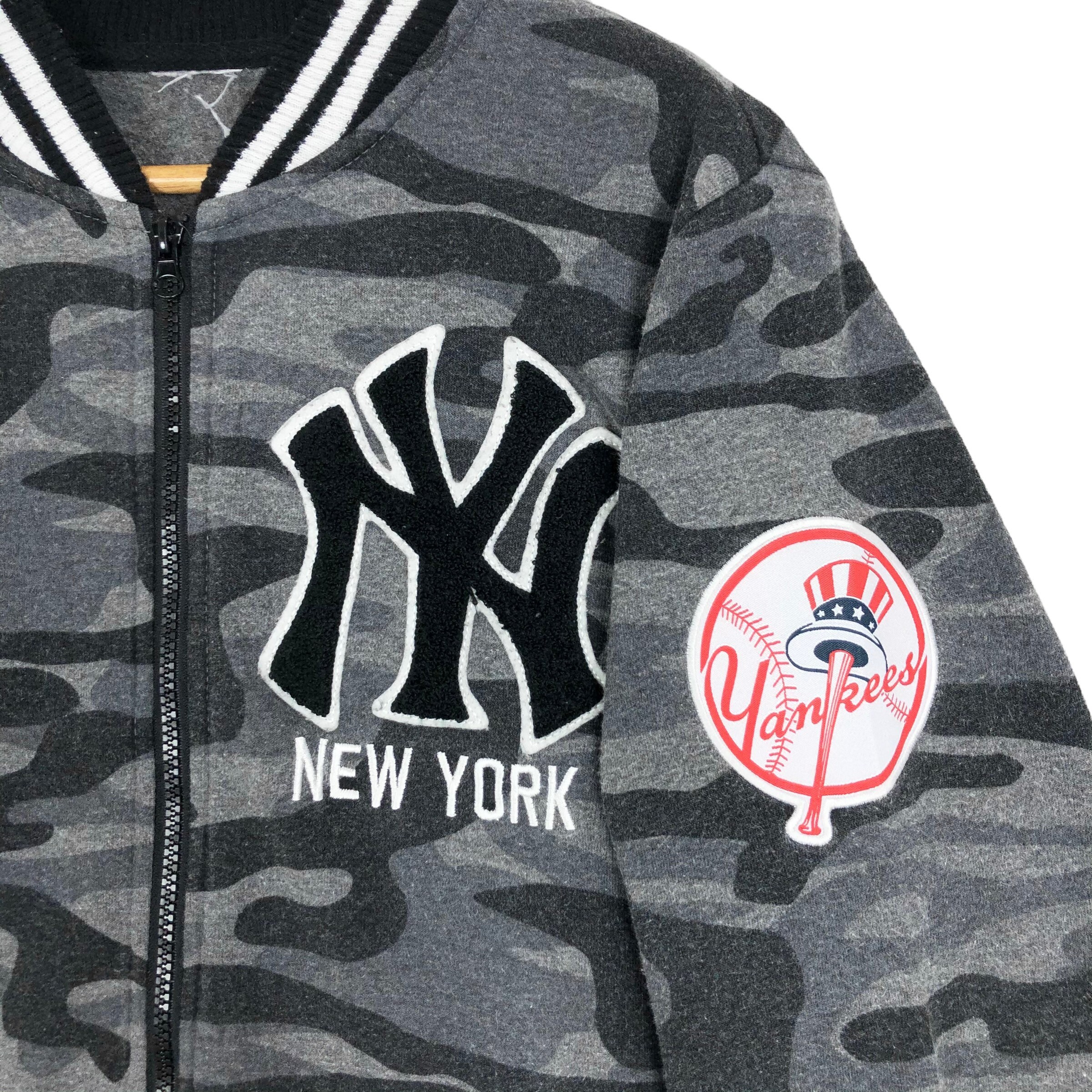 M New York Yankees ジャケット MLBロゴ付き Wool Color-Block 27X World Series New York Yankees Varsity