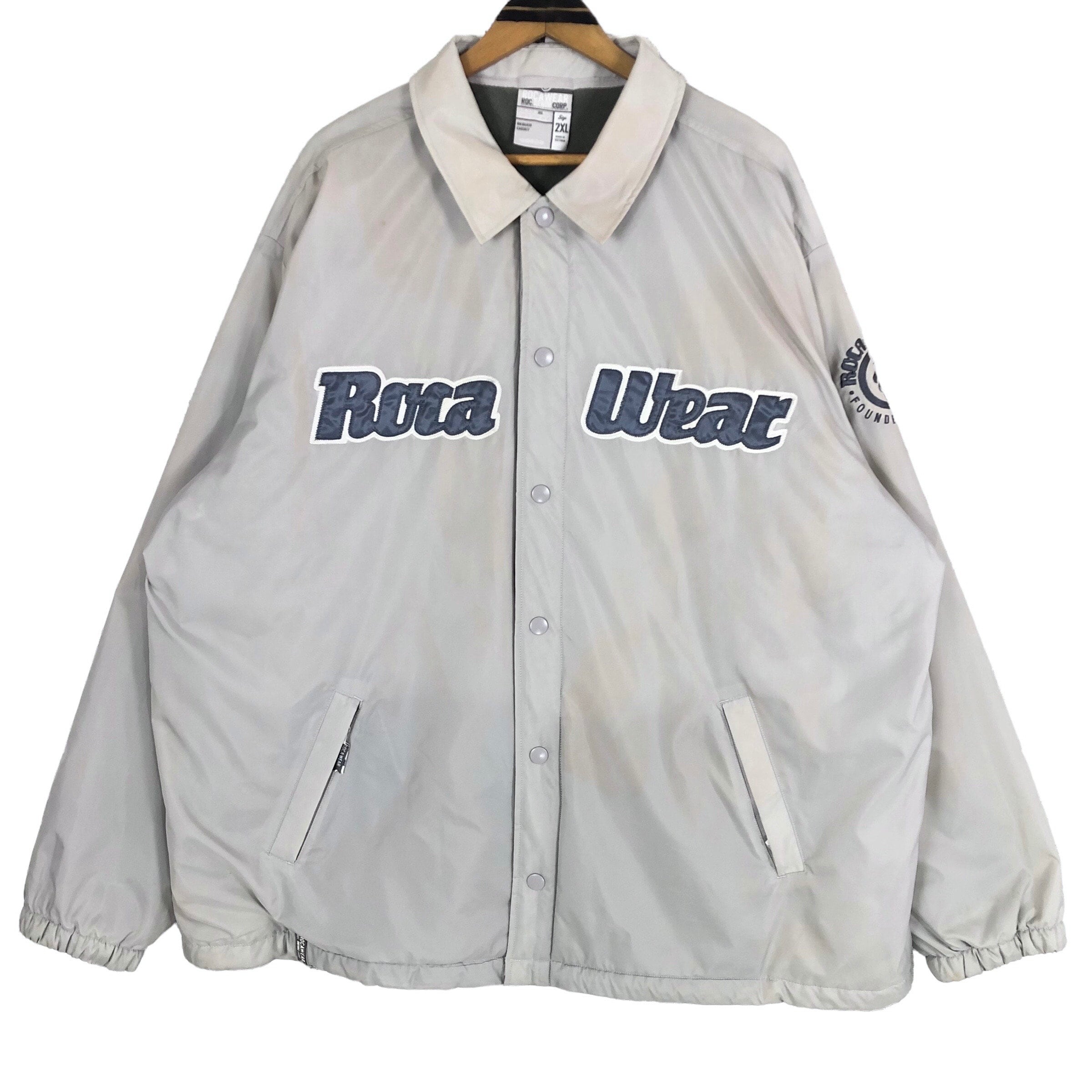 Vintage Rocawear Coach Jacket Nylon Light Jacket Bleach Vintage Rocawear Coach Jacket Nylon Light Jacket Bleach