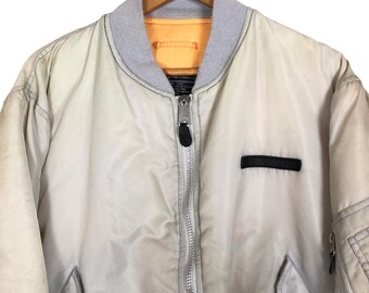 Vintage 90s Avirex USA MA-1 Bomber Jacket: Embroidered Flight