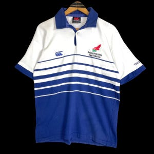 ウェア 90s canterbury japan rugby shirt small RARE Vintage 90s Canterbury New Zealand Japan Sakura Rugby