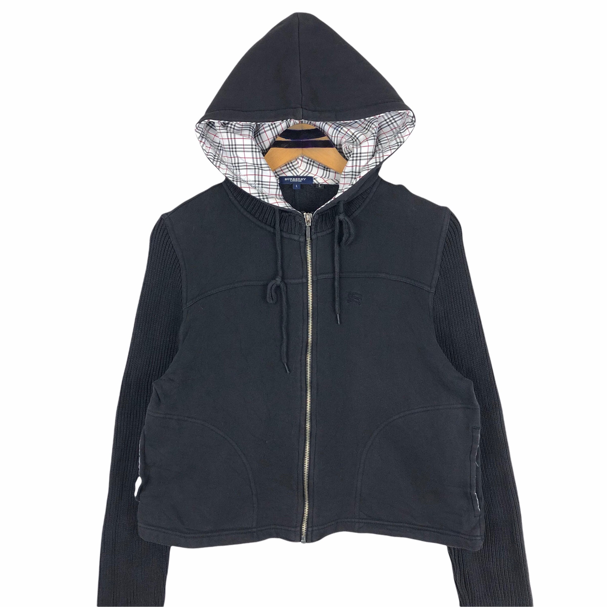 Burberry London Hoodie Zip up Sweatshirt Embroidery Small Burberry London Hoodie Zip up Sweatshirt Embroidery Small