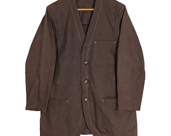 Vintage 90s Y's for Men by Yohji Yamamoto Pullover Half Button