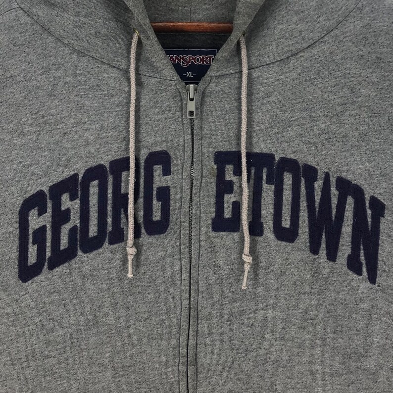 Vintage University Hoyas Jansport Zip up Hoodie Etsy