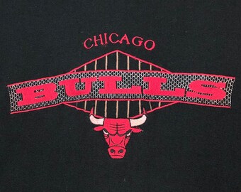 ヴィンテージ 90年代 NBA シカゴ ブルズ スウェットシャツ：刺繍入り