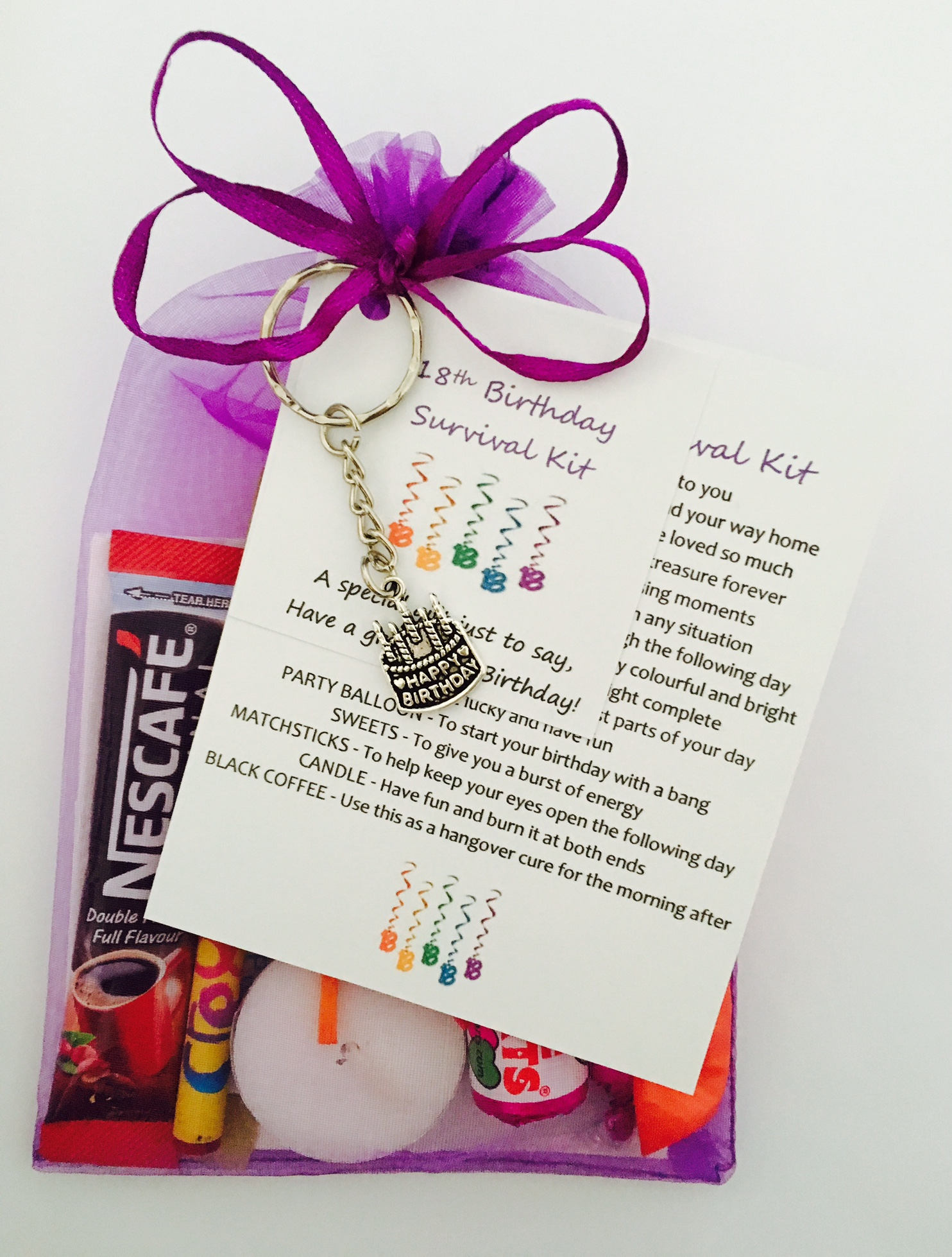 18th Birthday Survival Gift Kit Card For Her/For Him With Etsy