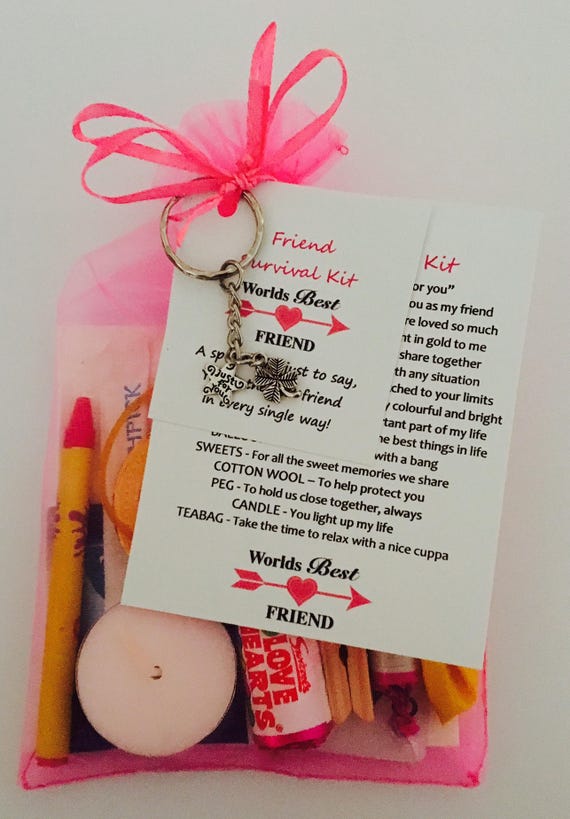 CHRISTMAS FRIEND Survival Kit large organza bag novelty gift
