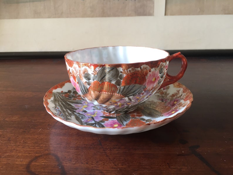 Egg-shell cup and saucer