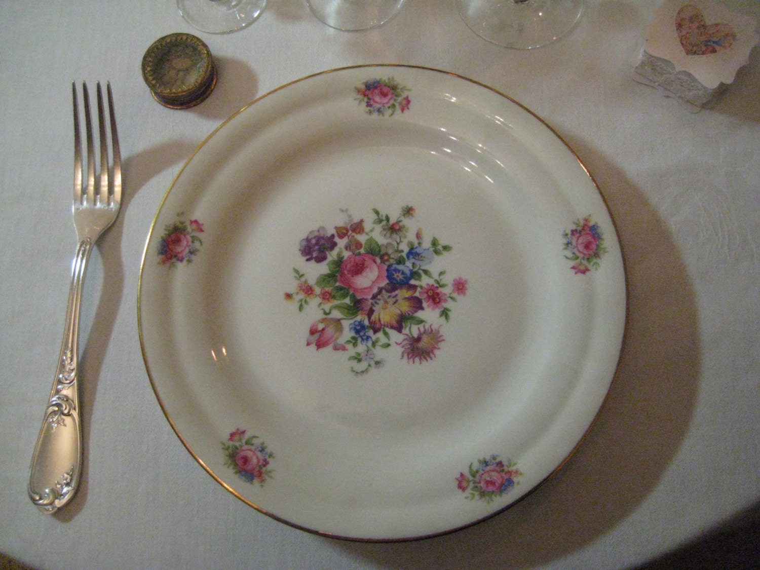 Assiettes en Porcelaine Motif Floral