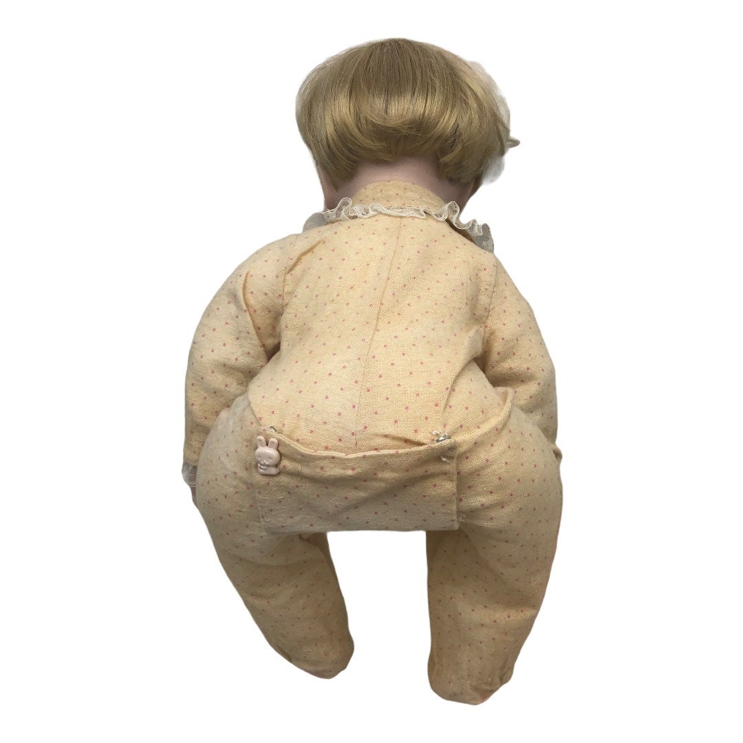 Vintage Baby Bunting Porcelain Doll by Terri Dehetre 1989 Nursery Baby