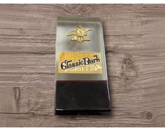 Anheuser Busch Classic Dark Beer Tap Handle 5 1/8" Acrylic 1978