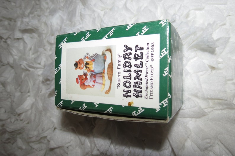 Fitz And Floyd Holiday Hamlet Enchanted Forest Collection Squirrel Family 19738