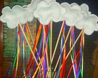 10 Rainbow Party Favor Wands