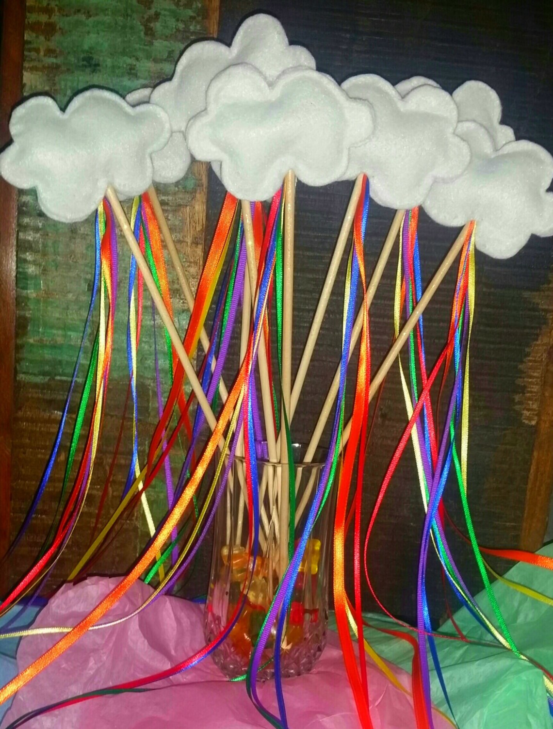 Rainbow Party Favor Wands Etsy