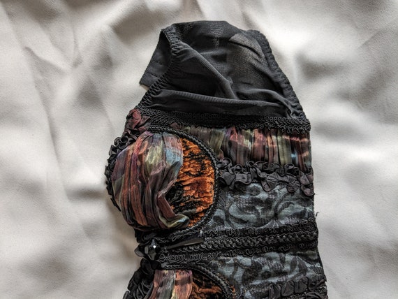 Corset Bustier Dentelle Noir - Taille Unique Réglable - Busc Acier, Polyuréthane - Neuf Sans étiquettes