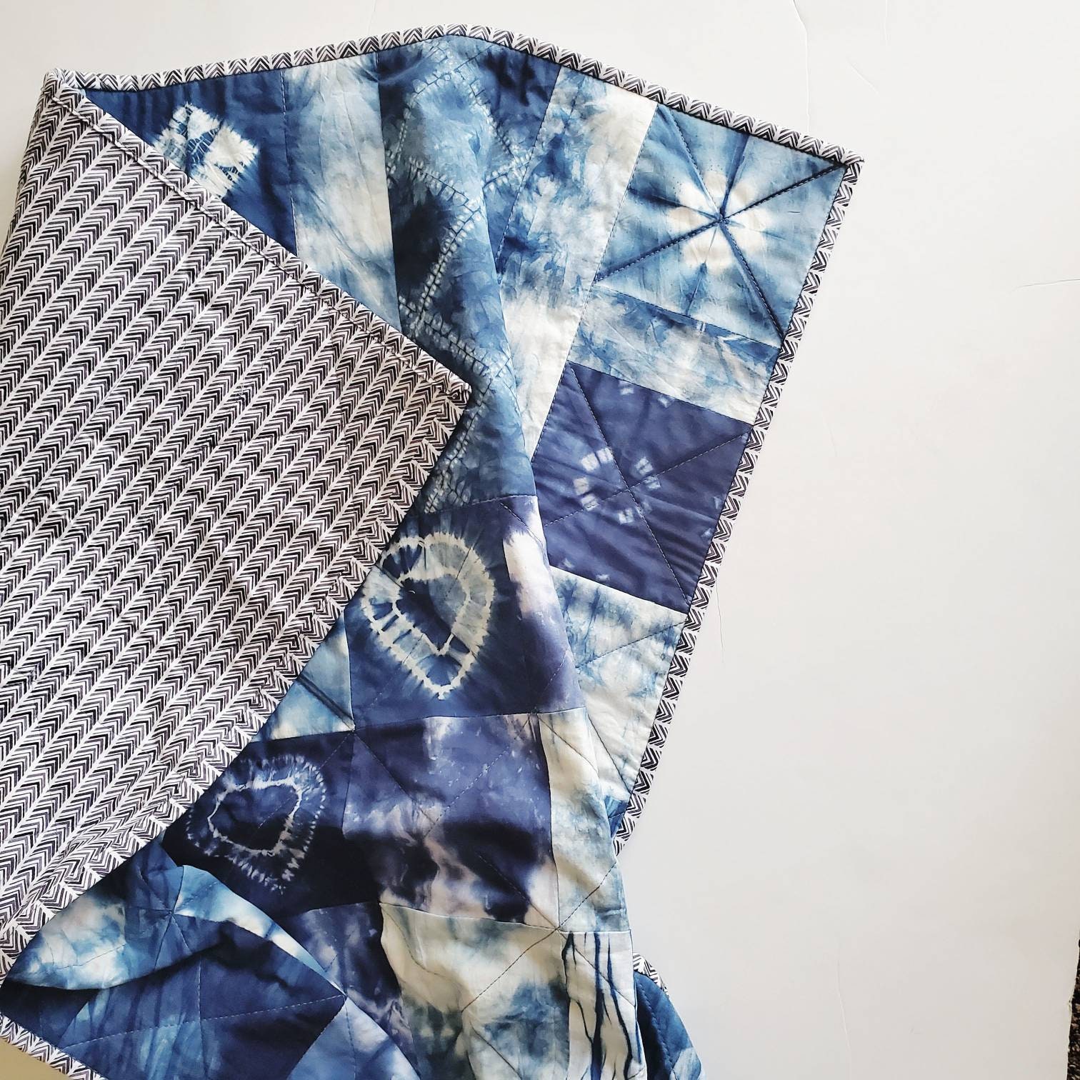 Shibori Quilt Shibori Quilt Wall Hanging Indigo Quilt Hand Etsy