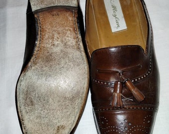 Mezlan Men’s Tassel Leather Loafers Brown Size 12M MEZLAN TURIN BROWN TASSEL LOAFERS MEN SIZE 12 M DRESS SHOES  main image 4