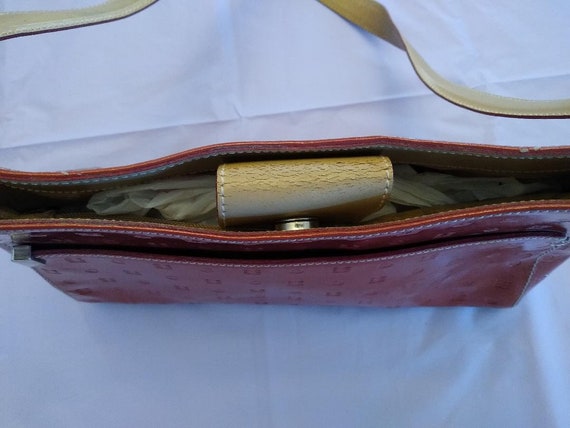 Arcadia Italian Made 2-Tone Patent Leather Handbag - image 4