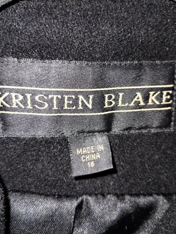 Vintage Kristen Blake Wool/Silk Overcoat Sz 16 - image 3