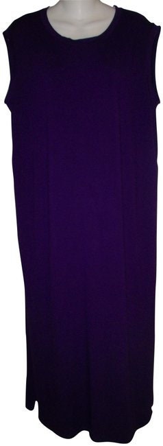 Eileen Fisher, Vintage Eileen Fisher Sleeveless Jersey Knit Scoop Neck Pullover Dress Sz M