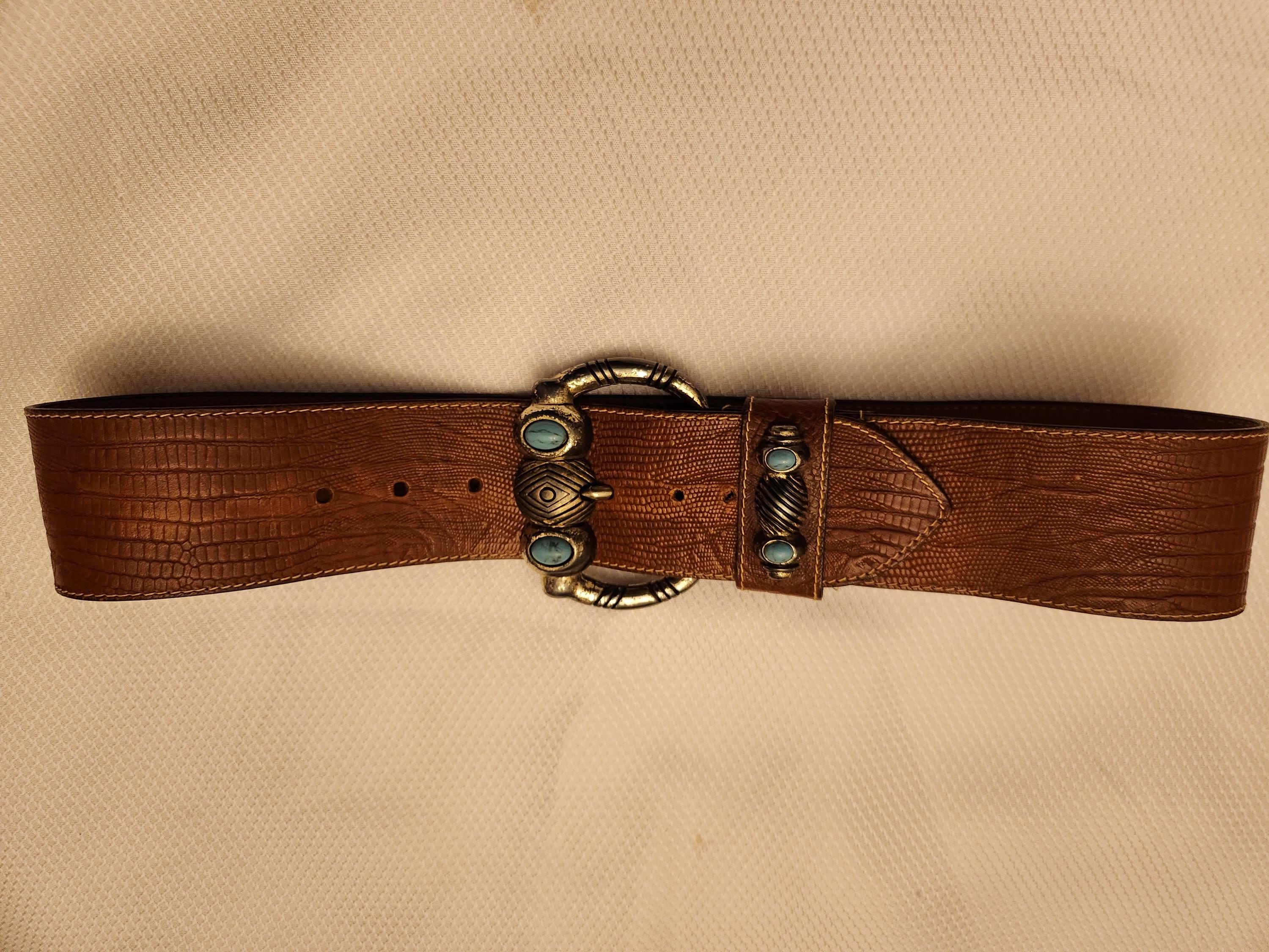 Women’s vintage belt brown size 75 adoppia vita VTG ADoppia Vita Brown Leather Belt Womens Small 90 Made  main image 2