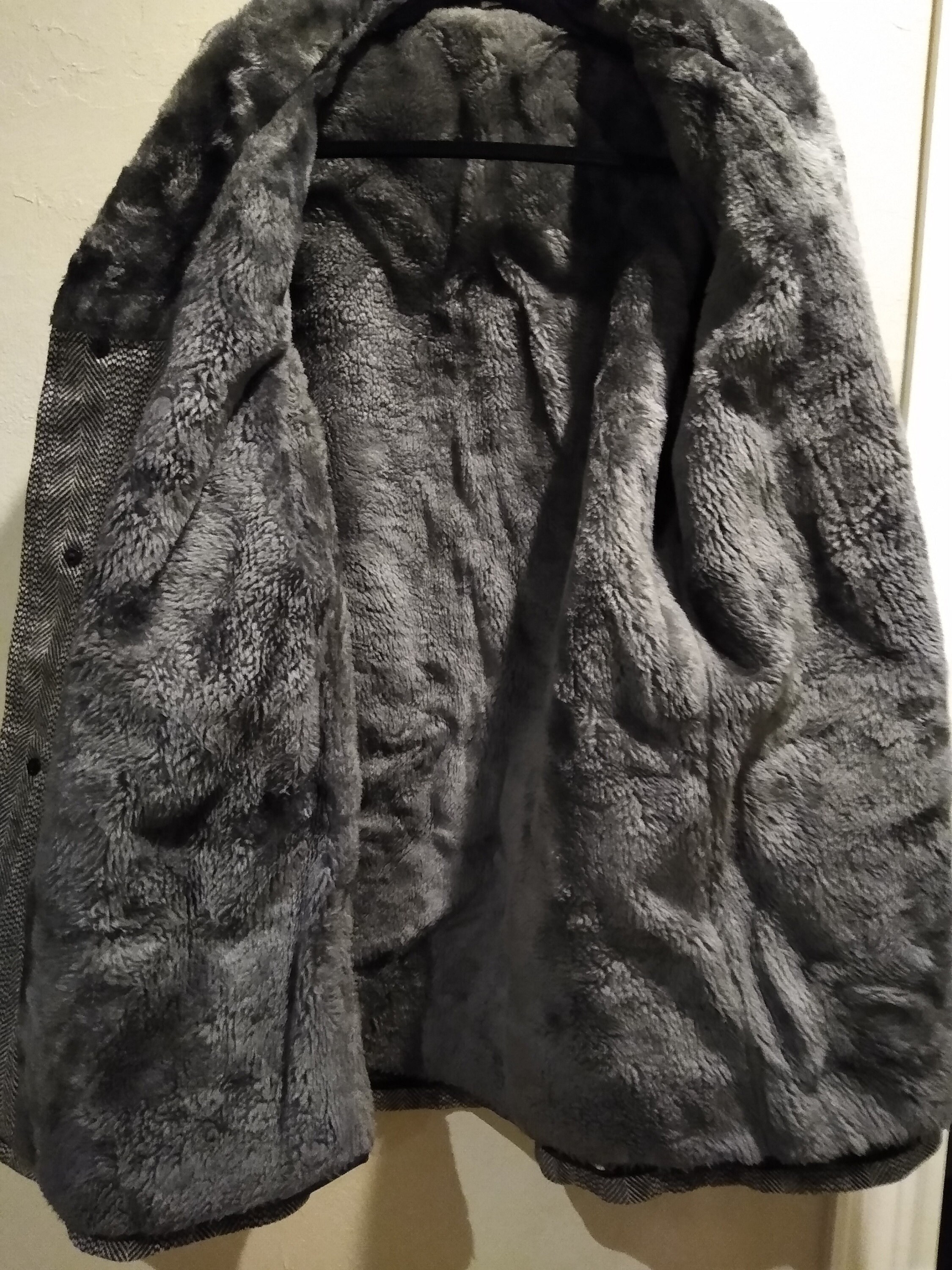 【vintage】 Oversizecoat Mod Vintage 1980s Black With White New Wave Fleck Pinstripe