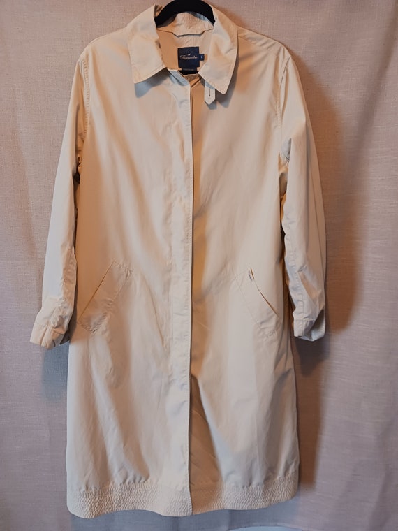 Façonnable, Vintage 90's Faconnable Women's Rain/Trench Coat Sz L