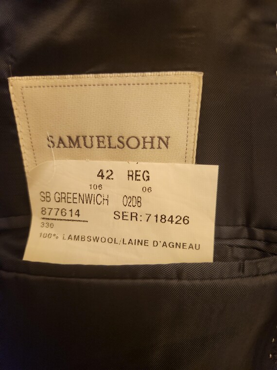 Samuelsohn for Steven Giles 100% Lambswool Blue a… - image 3