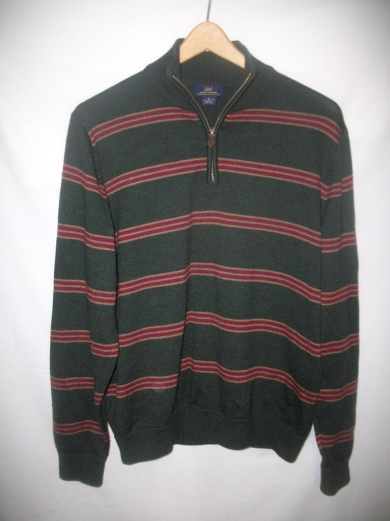 Vintage 90's Brooks Brothers 100% Merino Wool 1/4 Zip Sweater Sz M