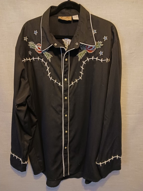 Vintage Scully Men's Embroidered Western/Cowboy L… - image 1