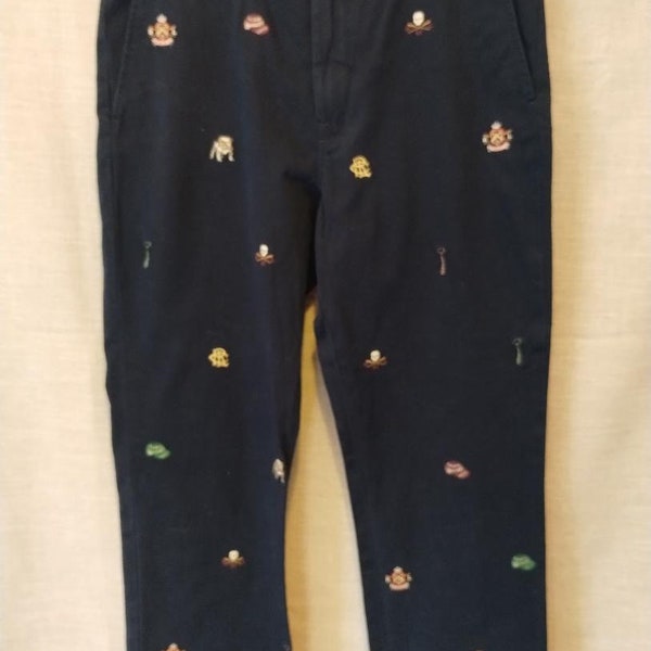 Vintage Polo Ralph Lauren Men's Classic Fit Embroidered Pants Sz 34/32.