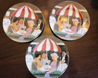 Hand Painted Porcelain Dinner Plate by GUY BUFFET for William