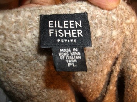 Vintage Late 90's Eileen Fisher V-Neck Wool/Nylon… - image 4