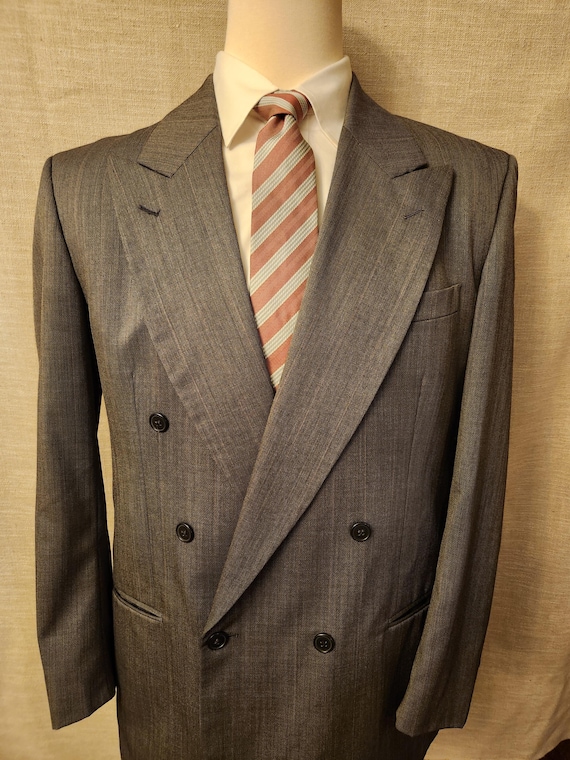 Vintage Yves Saint Laurent 100% Wool Double Breast Blazer Sz 44R