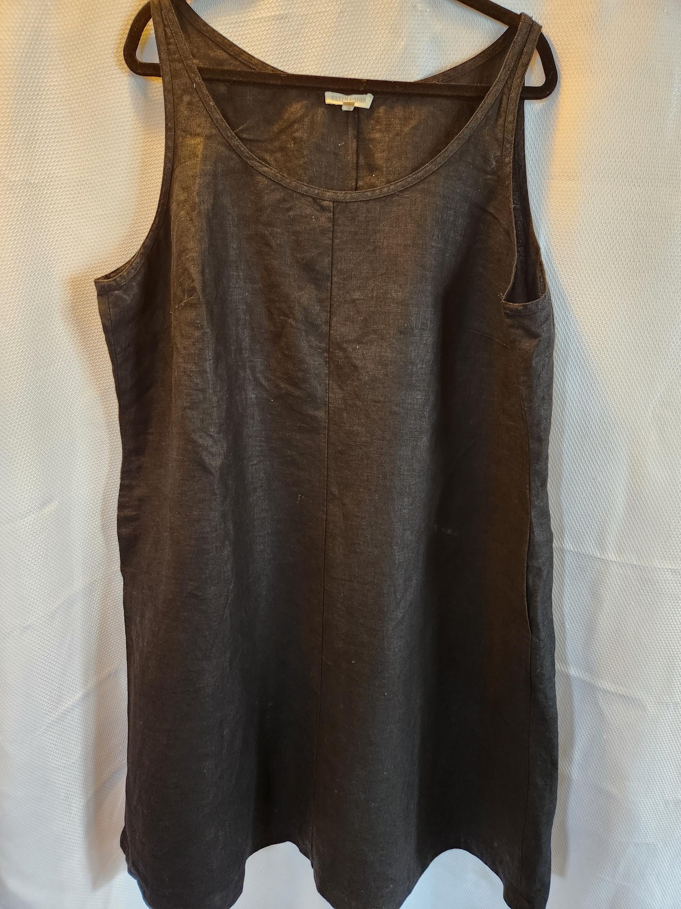 Vintage Eileen Fisher 100% Linen Midi Shell Dress Sz 2X. - Etsy Vintage Eileen Fisher 100% Linen Midi Shell Dress Sz 2X. - Etsy