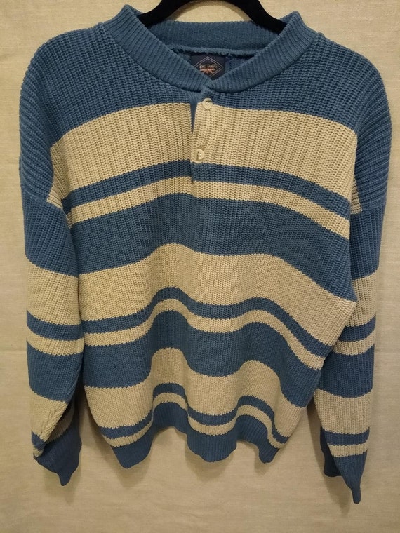 Vintage Brittania Men's Striped Pullover Sweater S