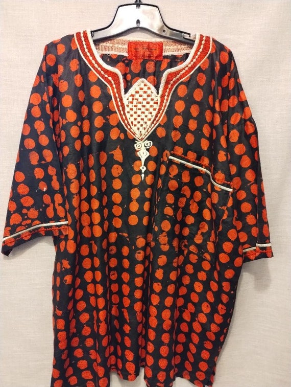 Vintage Traditional African Embroidered Dashiki Sx