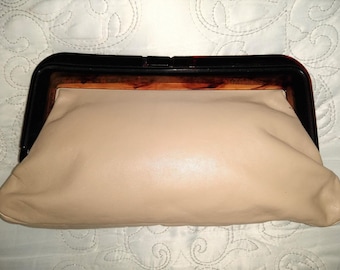 Vintage Margolm Leather Clutch Handbag
