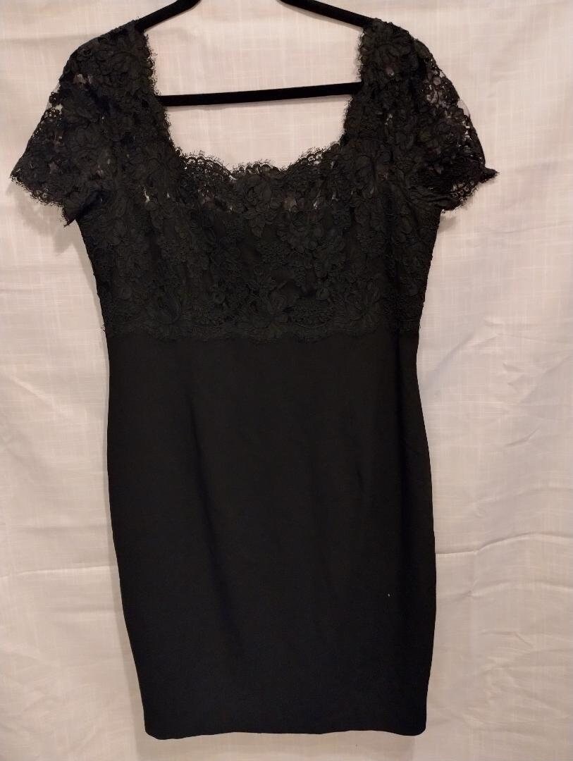 Vintage Carmen Marc Valvo Lace Cap Sleeve Dress Sz 14 - Etsy