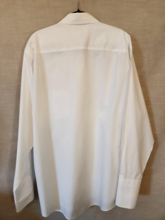 enro white dress shirts Vintage Enro Non-iron Pinpoint White Dress Shirt Sz 17/36-37 Tall