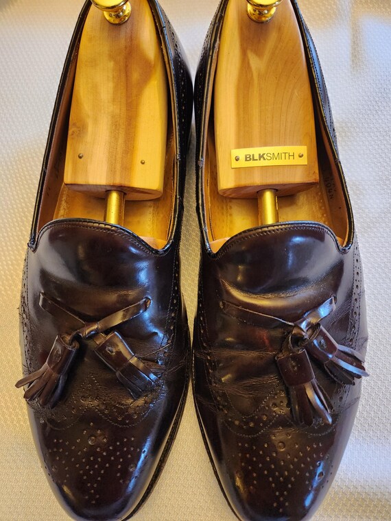 Vintage Johnston & Murphy Optima Wingtip Oxfords - mens size 10.5 Johnston Murphy Optima Black Wingtip Brogue Oxford Men main image 3
