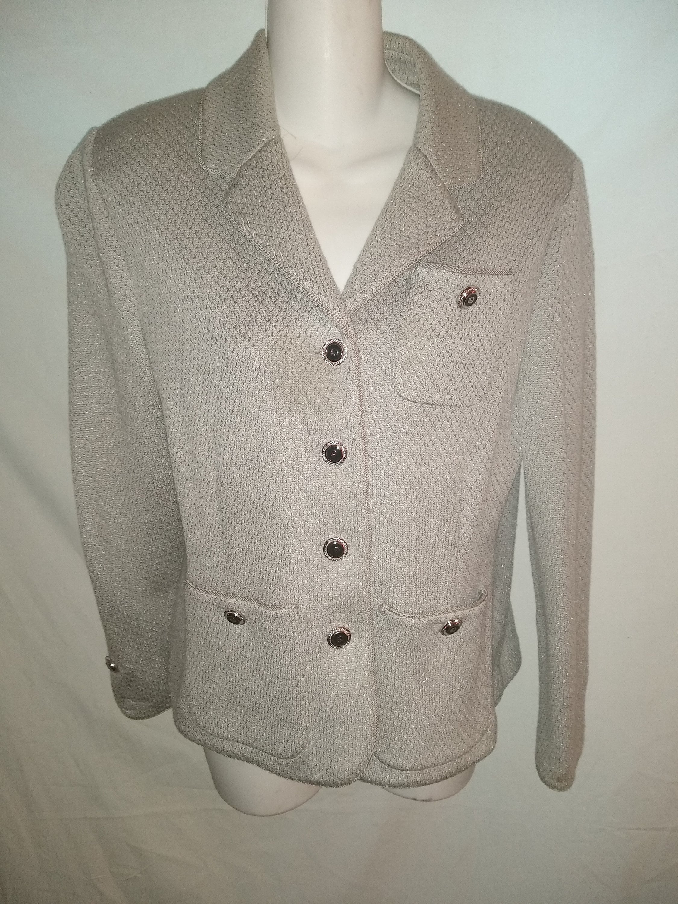 Vintage St. John Collection Button Front Knit Jacket Sz 6 - Etsy