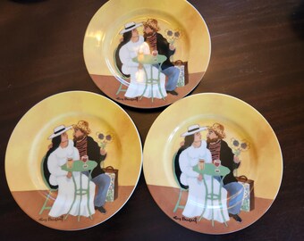 Hand Painted Porcelain Dinner Plate by GUY BUFFET for William
