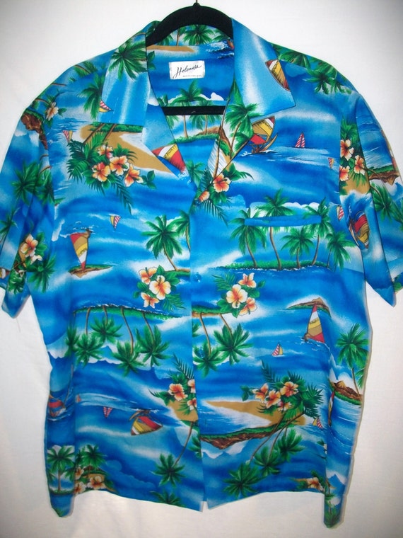 Vintage 60's Helena's Hawaiian Shirt Sz L