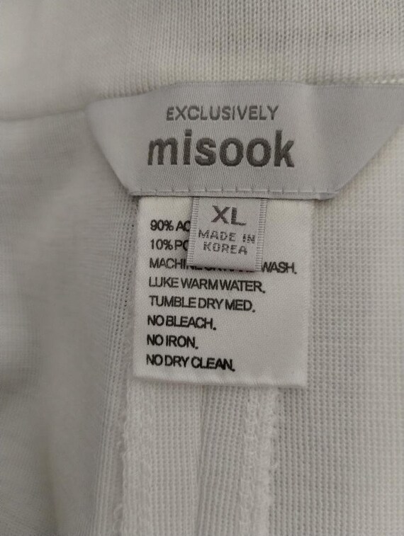 Vintage Exclusively Misook White Knit Pants Sz XL - image 3