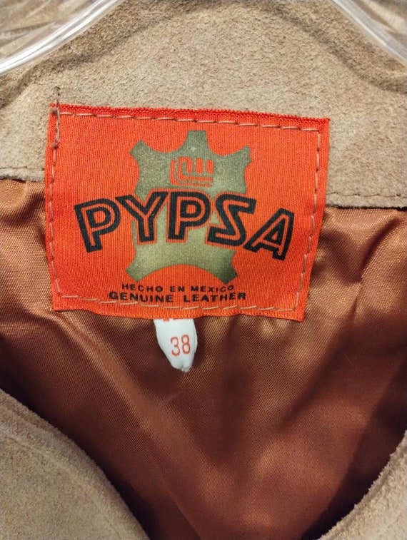 Vintage PYPSA Genuine Leather Vest Sz 38 - image 3