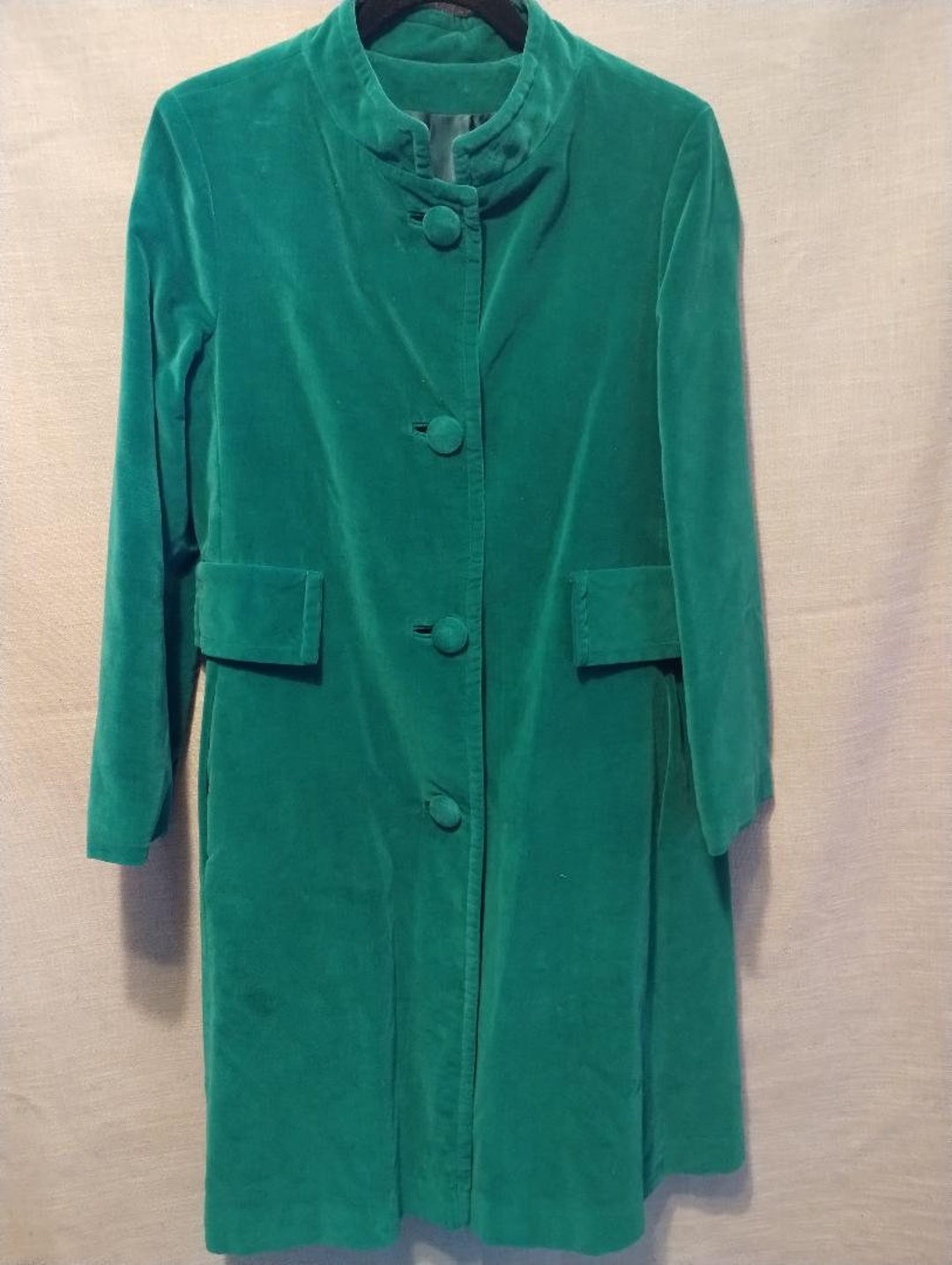 最高級のスーパー San Rubel Marguerite 60's Vintage Francisco S Sz Coat Velour ジャケット・アウター
