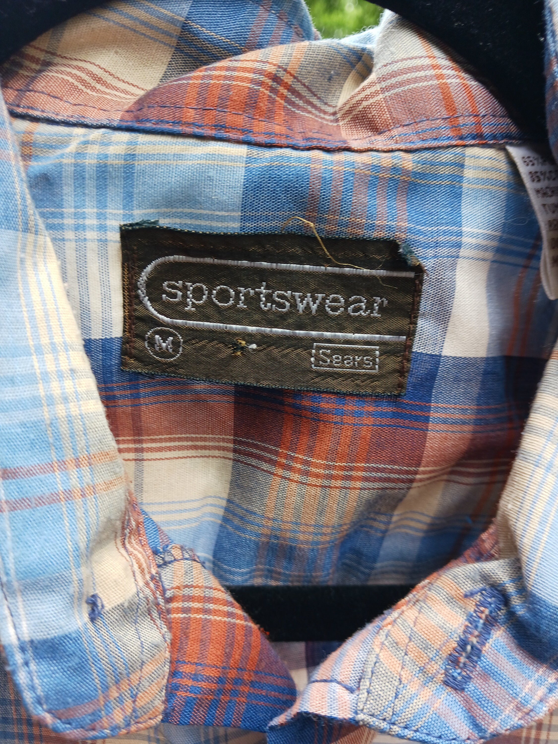 Vintage 70's Sears Long Sleeve Plaid Shirt Sz 14.5. - Etsy