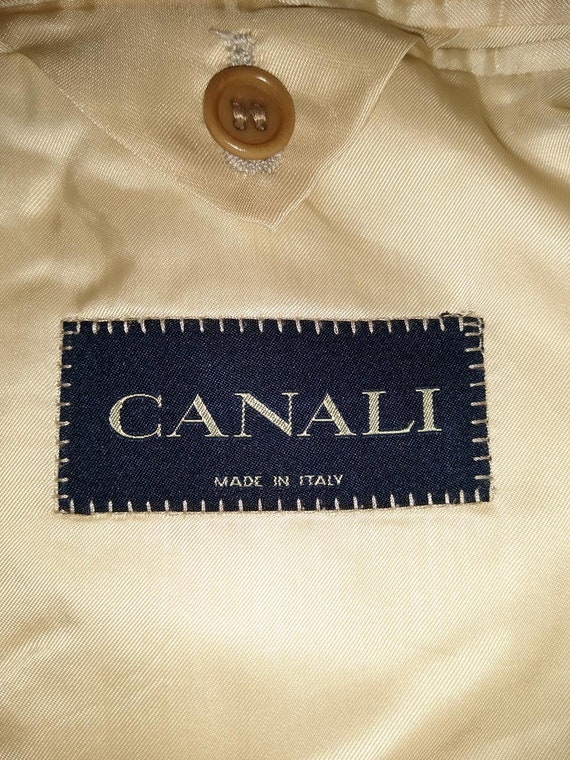 Vintage Canali 100% Silk/Wool 2 Button Spring Bla… - image 4