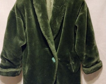 Vintage 60's Donnybrook Faux Fur Coat Sz 8