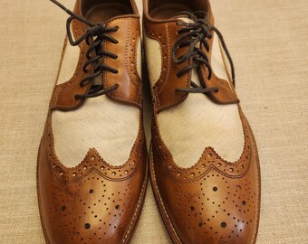 Johnston & Murphy Sz 10.5M Upton Wingtip Men\'s Brown Full Grain 24-2158 ITALY Johnston & Murphy Sz 10.5M Upton Wingtip Men main image 2